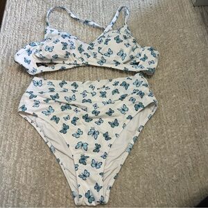 PINK Victoria's Secret Blue Butterfly Bikini